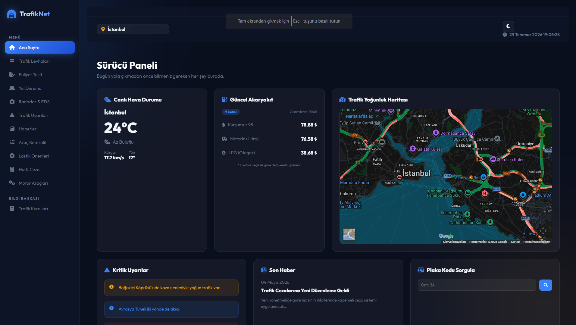 Proje 4 - Trafik Net